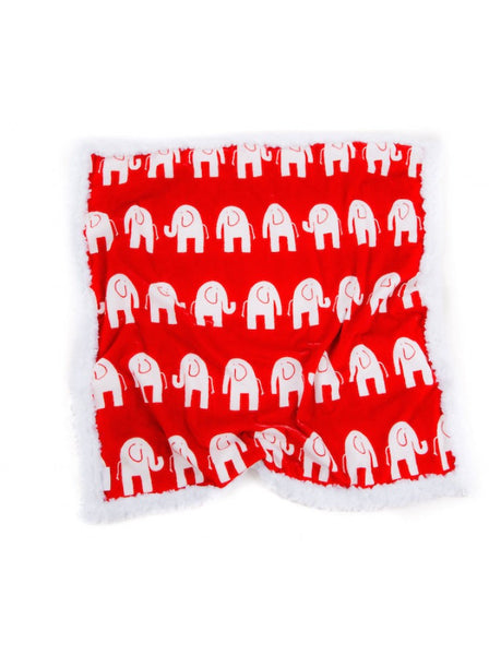 Elephant Travel Blanket (Red)