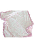 Damask Blush Frilly Blanket