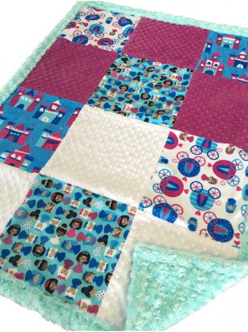 Princess Patchwork Cot Blanket