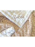 Cuddle ivory cot blanket