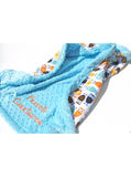 Orange Owl Travel Blanket
