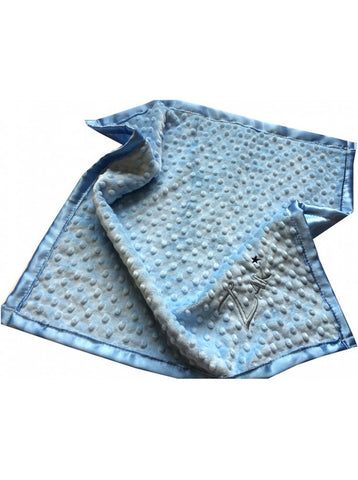 Satin security blanket Blue